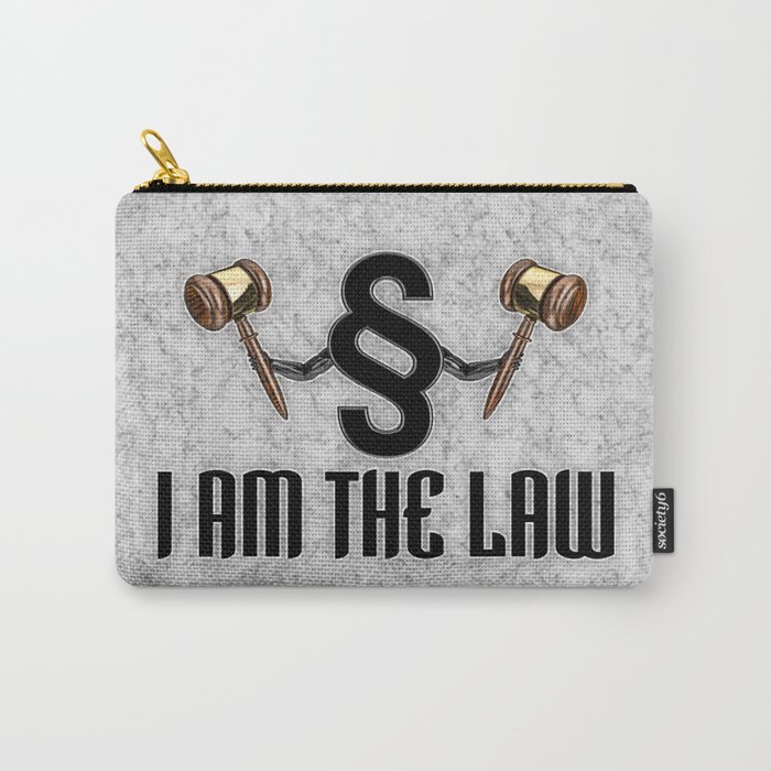 I am the law / 3D render of section sign holding judges gavels Carry-All Pouch