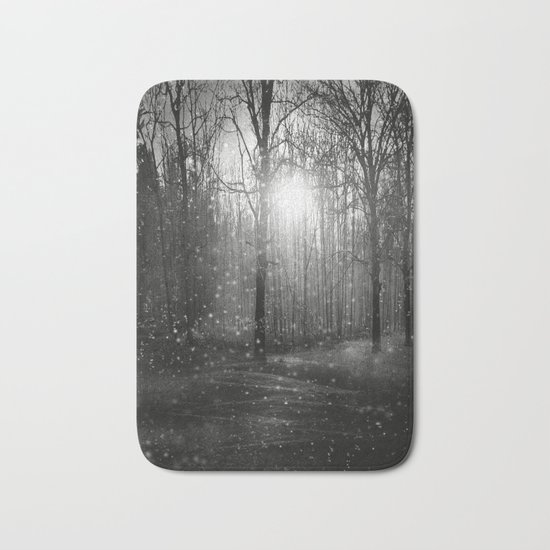 Black and White - In seed time learn, in harvest teach, in winter enjoy Bath Mat