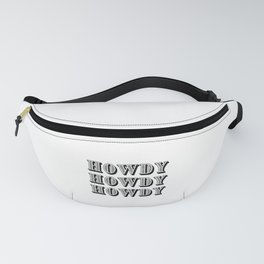 Black And White Howdy Fanny Pack