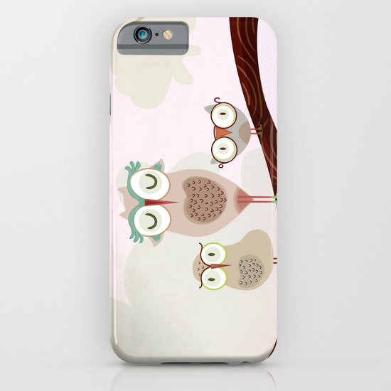Mother owl and children iPhone & iPod Case