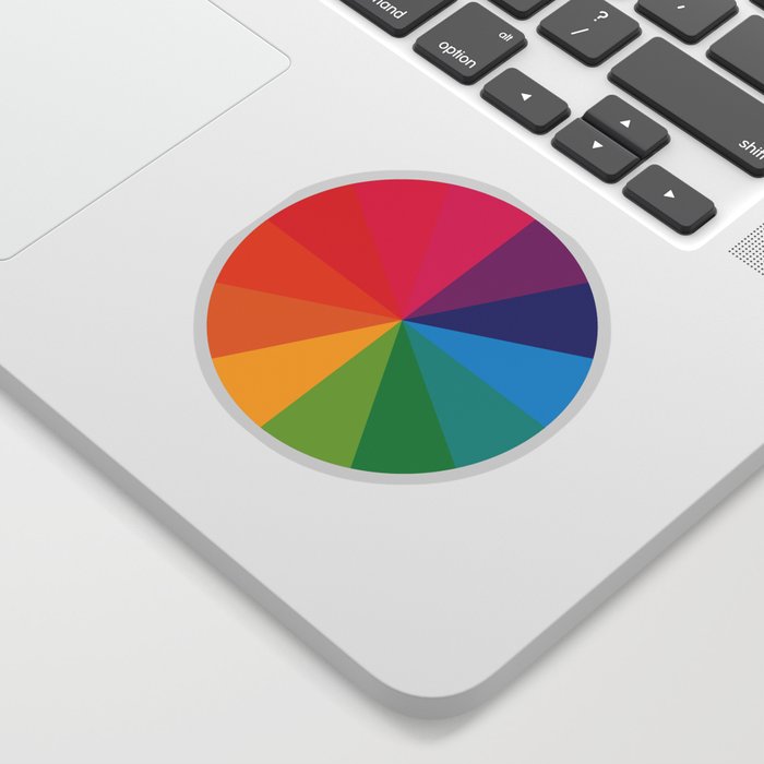 Minimal Simple Colourful Rainbow Circle Design Sticker