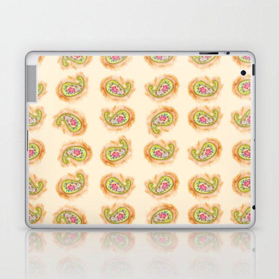 Paisley Watercolor in Tea (tan brown) Laptop & iPad Skin