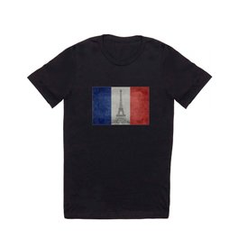 Eiffel tower with French flag T Shirt