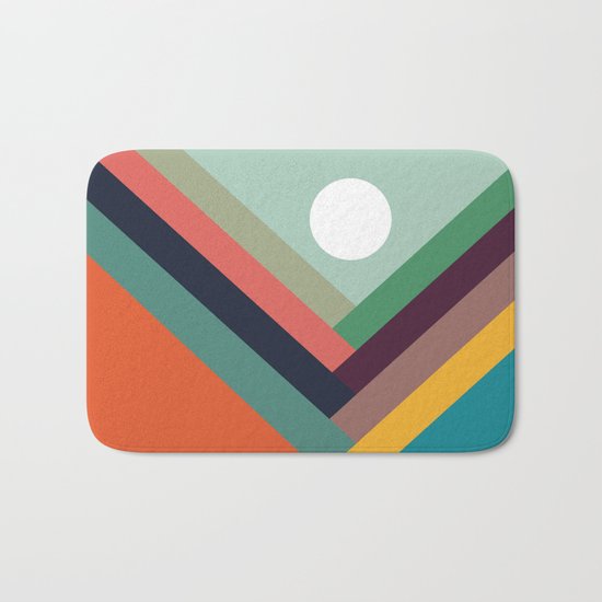 Rows of valleys Bath Mat