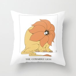 The Cowardly Lion Throw Pillow