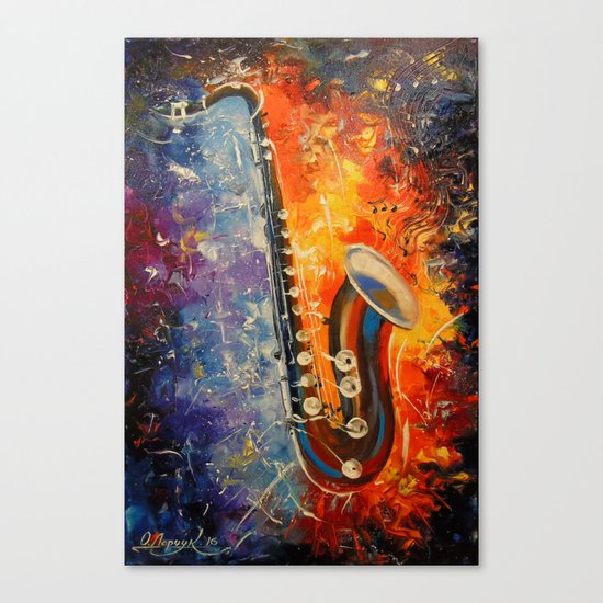 Melody saxophone Canvas Print