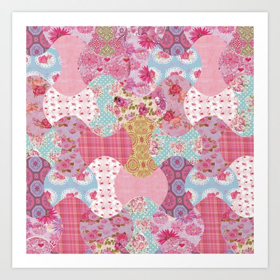 Apple core flowers Art Print