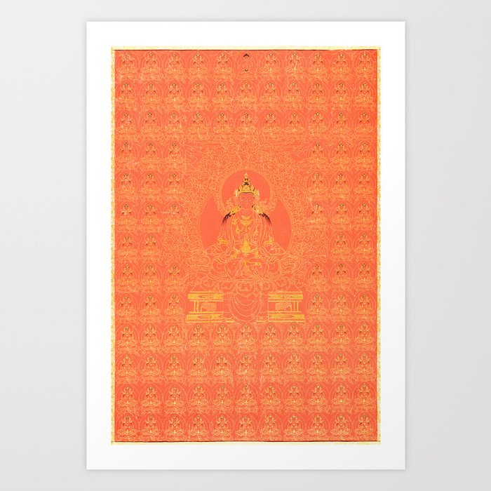 Antique Tibetan Buddha Art Print