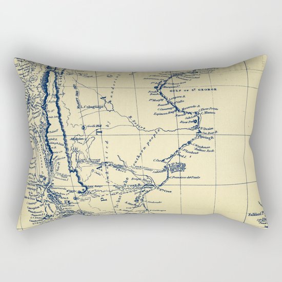 Patagonia - Blue Vintage Rectangular Pillow