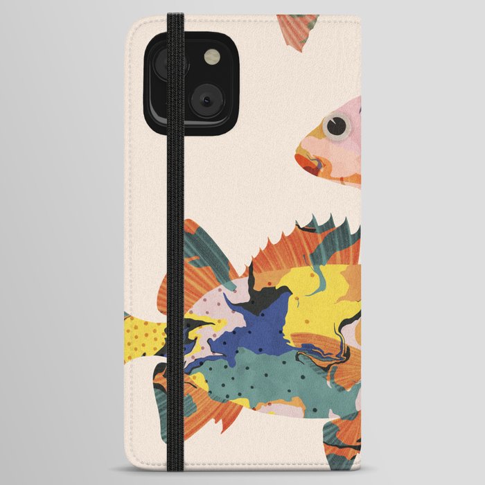 Fish collage iPhone Wallet Case