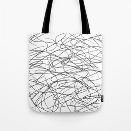 Hand Drawn Scribbles (black/white) Tote Bag