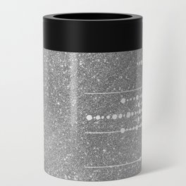 Glamorous Girly Silver White Glitter Drips Can Cooler