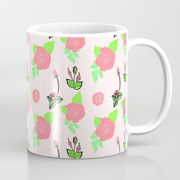 Pacific Pink Rose Flower  Coffee Mug