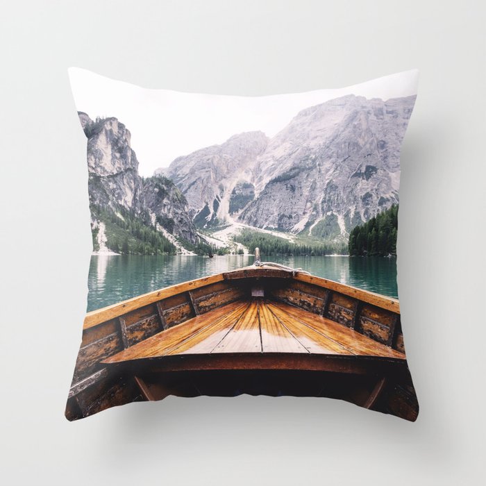 Mountain Lake Throw Pillow by Groppo Society6