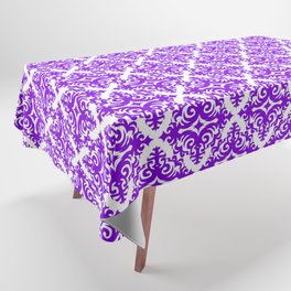 Damask (Violet & White Pattern) Tablecloth