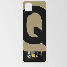Letter Q (Black & Sand) Android Card Case