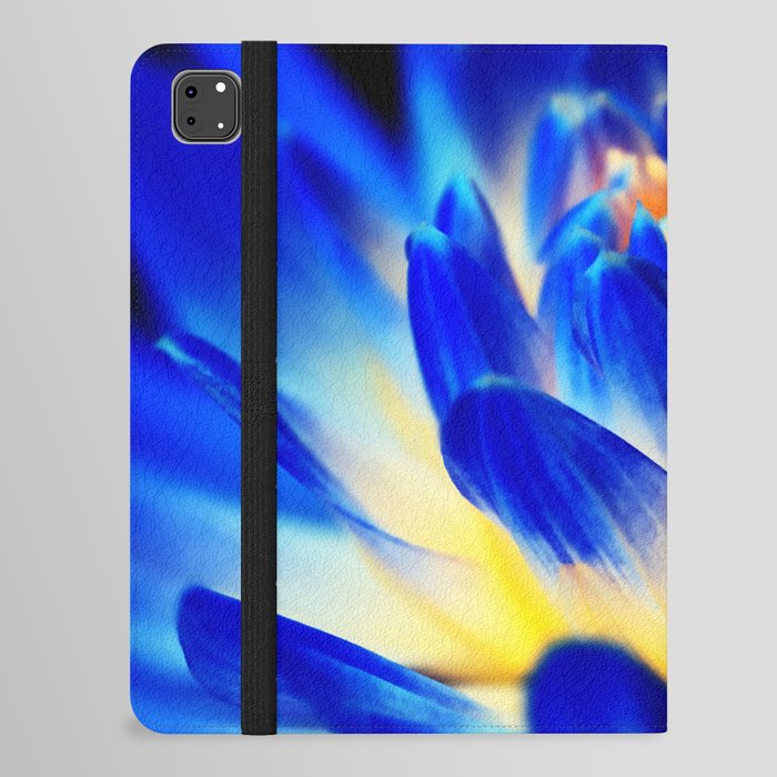 Dahlia Flower In Royal Blue iPad Folio Case