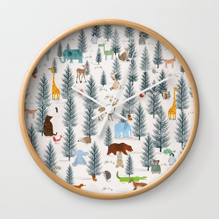 little nature woodland Wall Clock