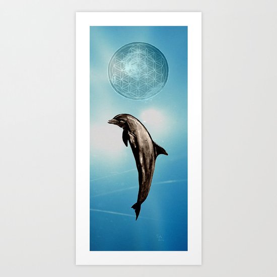 The DOLPHIN - ZEN version Art Print
