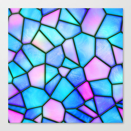 pastel stained glass Canvas Print