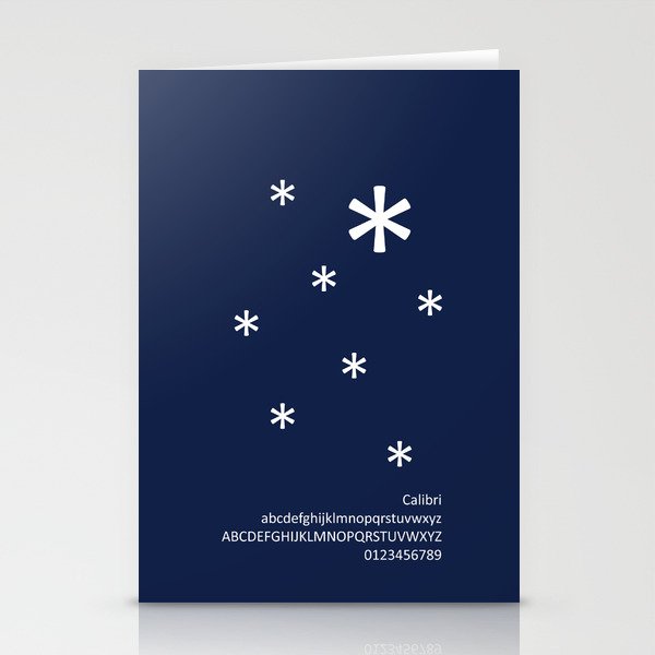 SNOW - FontLove - CHRISTMAS EDITION Stationery Cards