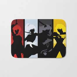 Silhouetted Huntresses Bath Mat | Ruby, Graphicdesign, Digital, Yangxiaolong, White, Weissschnee, Silhouettes, Colors, Animation, Weiss 