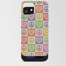 Peace and Love Rainbow Pride Checker  iPhone Card Case