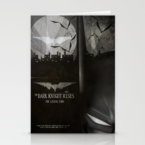 dark knight rises movie fan poster Stationery Cards
