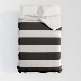 black and white stripes Duvet Cover
