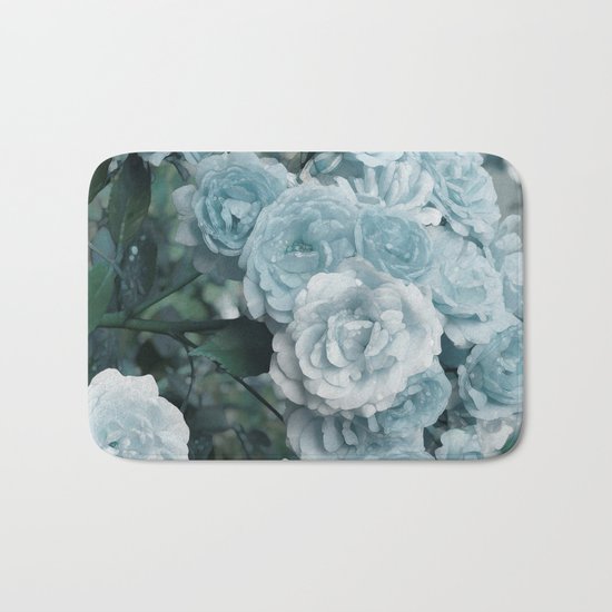 A cloud of blue roses Bath Mat