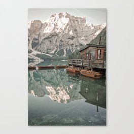Dolomites Mountain Lake Canvas Print