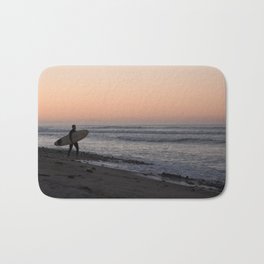 San Onofre Daybreak Bath Mat | Surfing, Daybreak, Sanonofre, Color, Sanonofredaybreak, Digital, Surfboard, Dawnpatrol, Surfer, Sunrise 