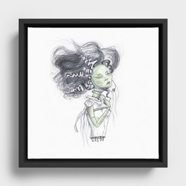 Frankenstein Bride Framed Canvas