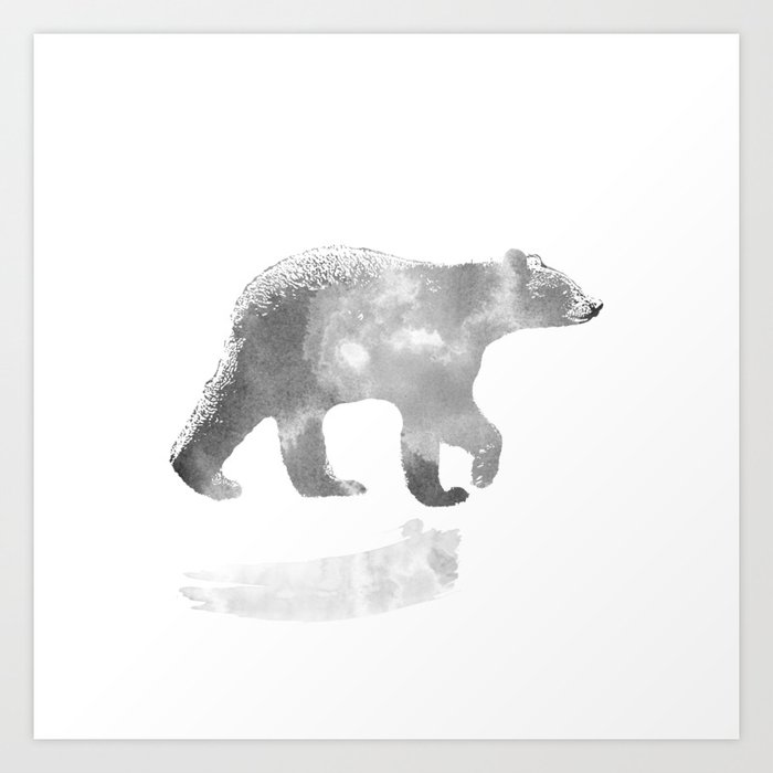 graphic bear III Art Print