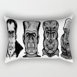 Tallheads Series 2 Black and White Rectangular Pillow