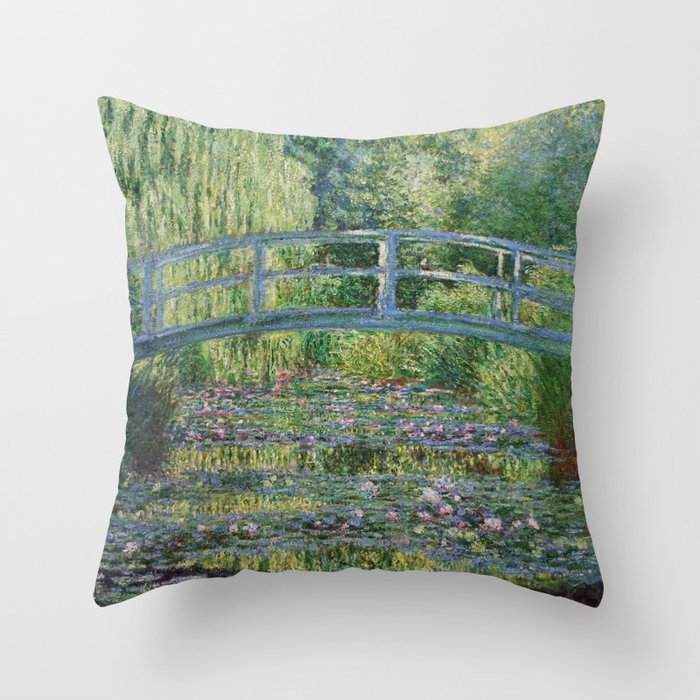 Claude Monet The Japanese Footbridge and the Waterlily Pool at Giverny 1899 Throw Pillow