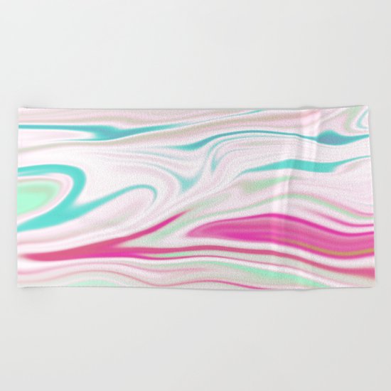 Iridescent Marble 14 Beach Towel