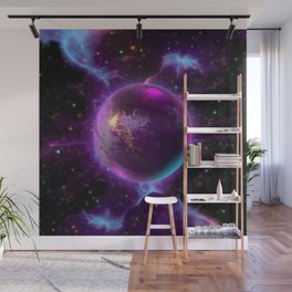 Purple planet galaxy wallpapers  Wall Mural