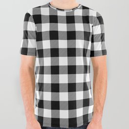 Classic Gingham Black and White - 11 All Over Graphic Tee