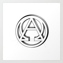 Alpha and Omega Symbol. From beginning to end Art Print