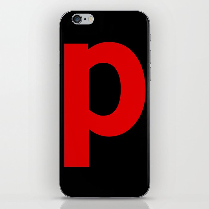 letter P (Red & Black) iPhone Skin