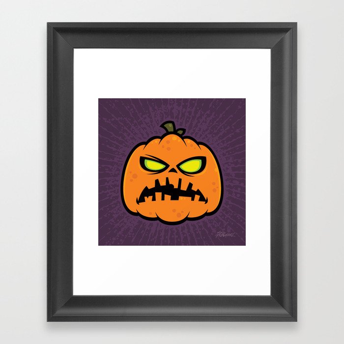 Pumpkin Zombie Framed Art Print