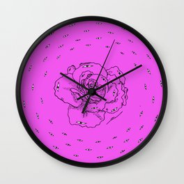 cosmic rose pink Wall Clock