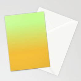 OMBRE WARM YELLOW & GREEN PASTEL COLOR Stationery Card