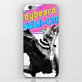 Ladybeard riding a T-Rex iPhone Skin