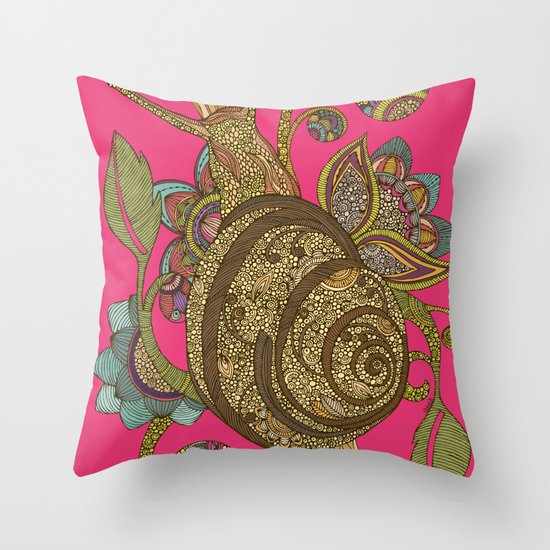 Escargopolooza Throw Pillow