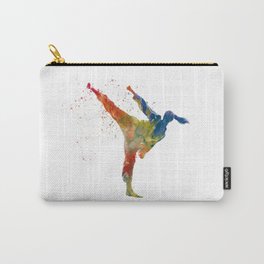 karate martial art in watercolor Carry-All Pouch