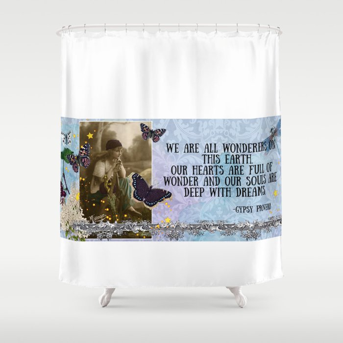 We are all wonderers of this earth Shower Curtain