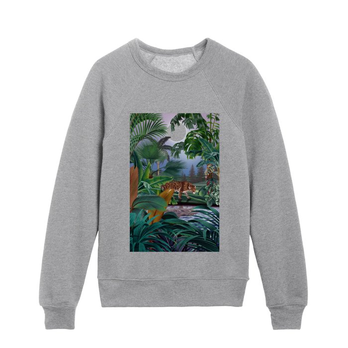 Leopard Jungle Kids Crewneck