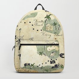 Hand Drawn Pirate Map Backpack